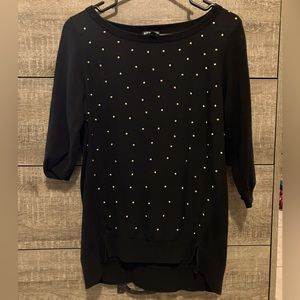 Express 3/4 Sleeve Length Top Small S Metal Embellishments
